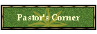Pastor's Corner